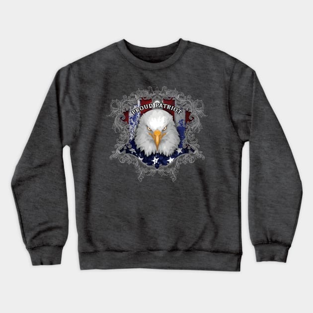 American Patriot (USA) Crewneck Sweatshirt by eBrushDesign